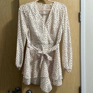 Cream romper, size L